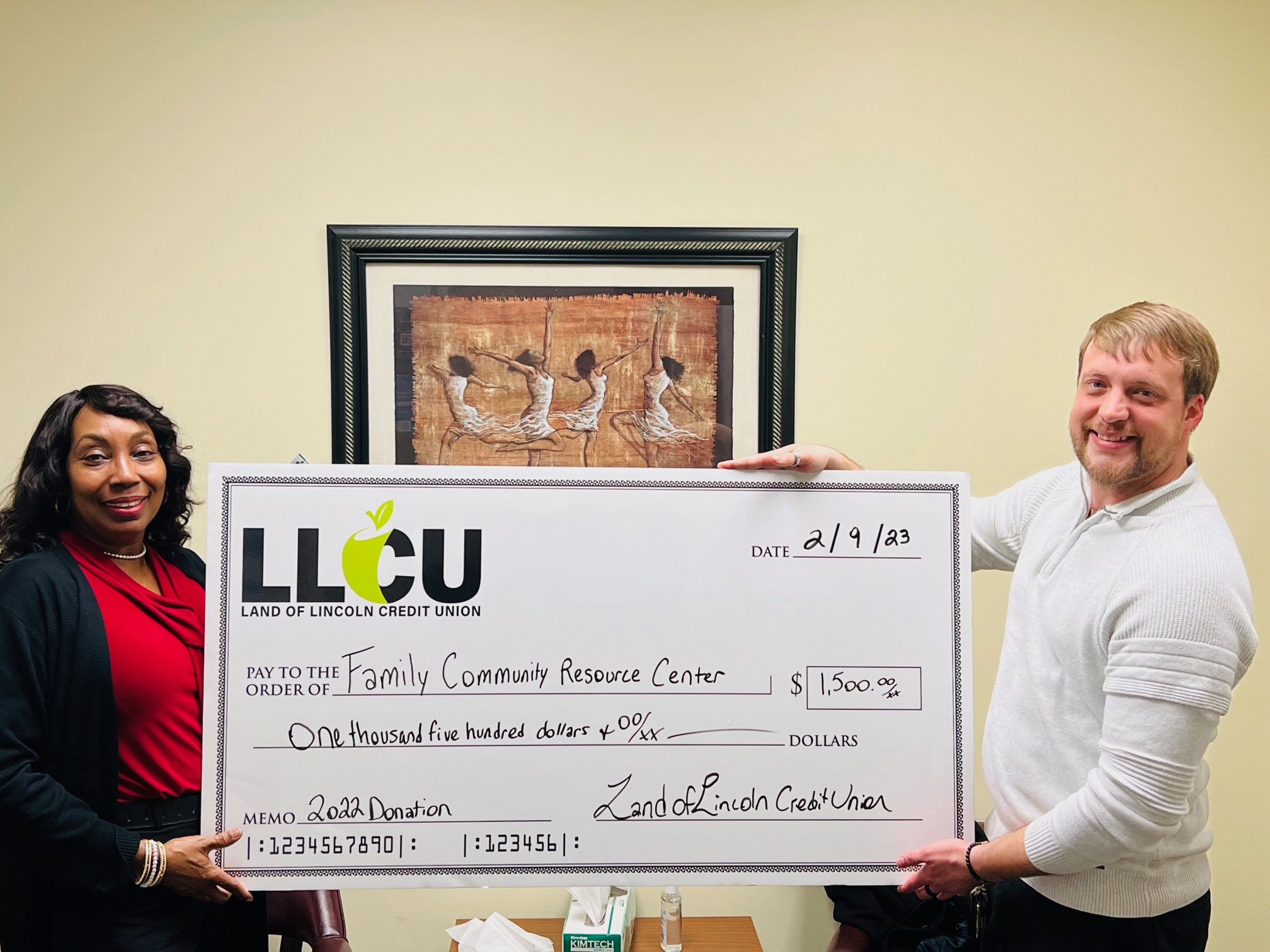 Land of Lincoln Credit Union Donation Picture #2 (1)